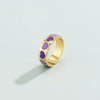 Jewelry Alloy Simple Geometric Heart And Starshaped Ring With Oil Dropping Design For Women