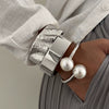 Jewelry Alloy Smooth Hammer Bracelet Exaggerated Hiphop Style Electroplated