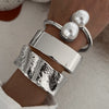 Jewelry Alloy Smooth Hammer Bracelet Exaggerated Hiphop Style Electroplated