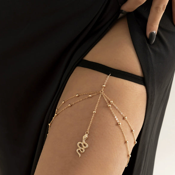 Jewelry Alloy Snake Pendant Tassel Thigh Chain Body Chain Animal Zodiac Pattern
