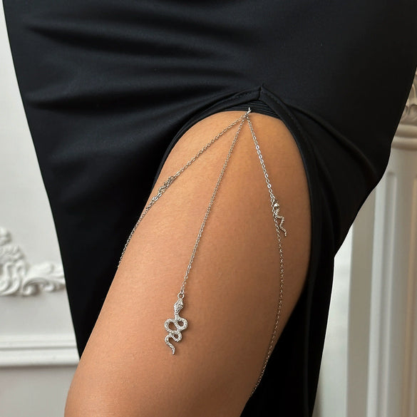 Jewelry Alloy Snake Pendant Tassel Thigh Chain Body Chain Animal Zodiac Pattern