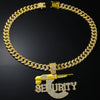 Jewelry Alloy Sniper Rifle Letter Pendant With Diamond And Geometric Pattern For Men Cuban Chain Style