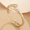 Jewelry Alloy Spring Bracelet Irregular Water Drop Shape Electroplating Minimalist Style
