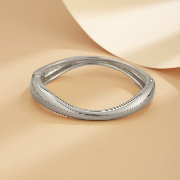 Jewelry Alloy Spring Bracelet Irregular Water Drop Shape Electroplating Minimalist Style