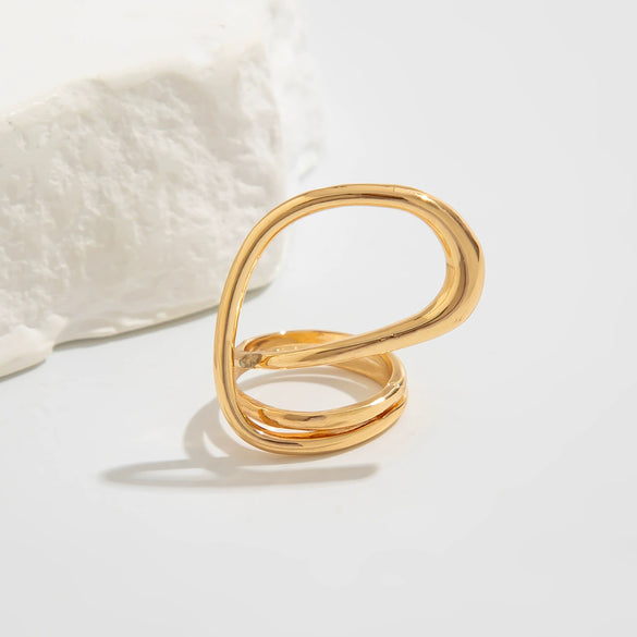 Jewelry Alloy Spring Bracelet Irregular Water Drop Shape Electroplating Minimalist Style