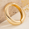Jewelry Alloy Spring Bracelet Irregular Water Drop Shape Electroplating Minimalist Style