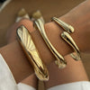 Jewelry Alloy Spring Bracelet Irregular Water Drop Shape Electroplating Minimalist Style