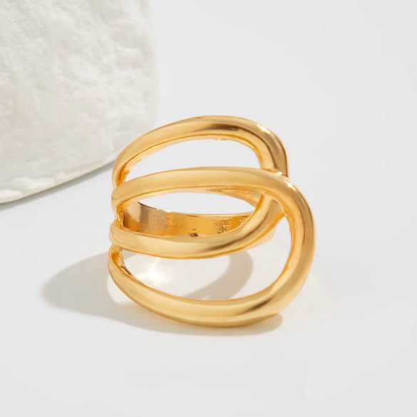 Jewelry Alloy Spring Bracelet Irregular Water Drop Shape Electroplating Minimalist Style