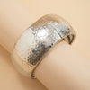 Jewelry Alloy Square Notch Irregular Exaggerated Design Electroplated Bracelet