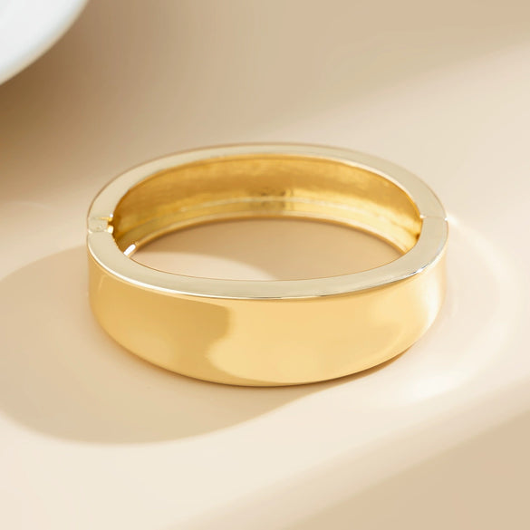 Jewelry Alloy Square Notch Irregular Exaggerated Design Electroplated Bracelet