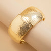 Jewelry Alloy Square Notch Irregular Exaggerated Design Electroplated Bracelet