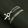 Jewelry Alloy Stainless Steel Geometric Cross Symbol Pendant Cuban Chain Electroplated Personality Necklace