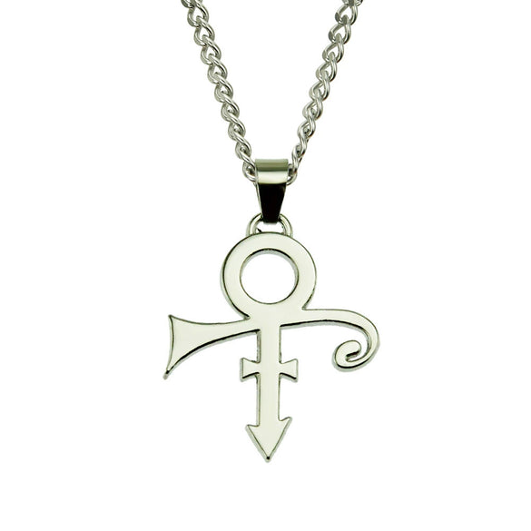 Jewelry Alloy Stainless Steel Geometric Cross Symbol Pendant Cuban Chain Electroplated Personality Necklace