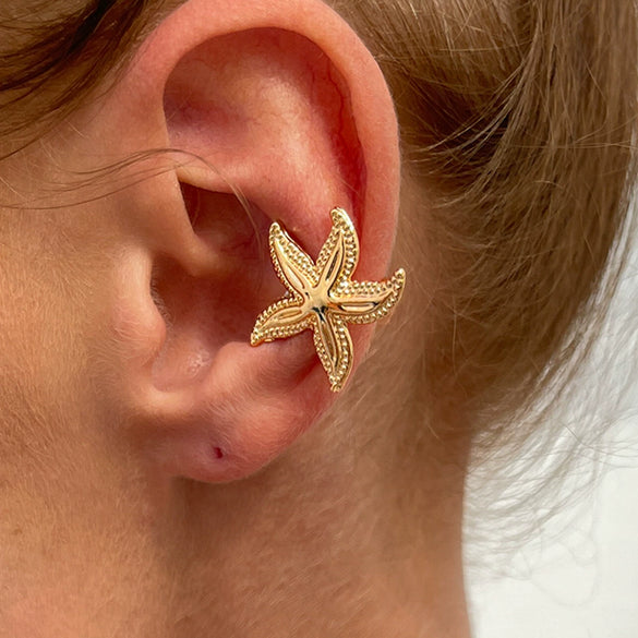Jewelry Alloy Starfish Geometric Simple Electroplating Earring Suit For Women