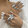 Jewelry Alloy Starfish Scallop Flower Open Ring Electroplating For Women
