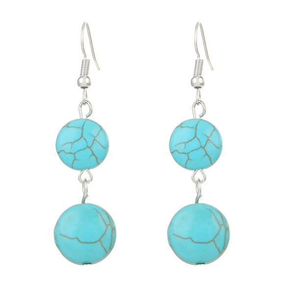 Jewelry Alloy Stone Love Drops Bell Pattern Electroplating Earrings Necklace