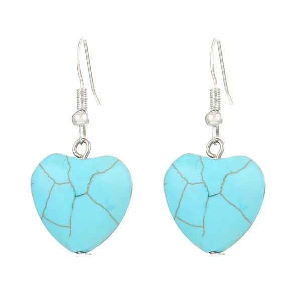 Jewelry Alloy Stone Love Drops Bell Pattern Electroplating Earrings Necklace