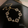 Jewelry Alloy Sweet Sakura Leaves Shaped Bracelet Microinlaid Zircon Set With Diamonds Fashion Style