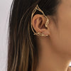 Jewelry Alloy Threedimensional Cat Ear Elf Ear Clip Creative Simple Hollow Geometric Electroplated For Women