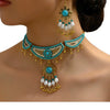 Jewelry Alloy Turquoise Vintage Style With Stars Sun And Moon Clouds Cosmic Pattern Inlay For Women Earrings Necklaces Set