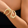 Jewelry Alloy Ushaped Twisted Double Collar Choker Bracelet Electroplated For Women