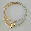 Jewelry Alloy Ushaped Twisted Double Collar Choker Bracelet Electroplated For Women