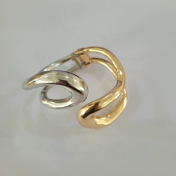 Jewelry Alloy Ushaped Twisted Double Collar Choker Bracelet Electroplated For Women