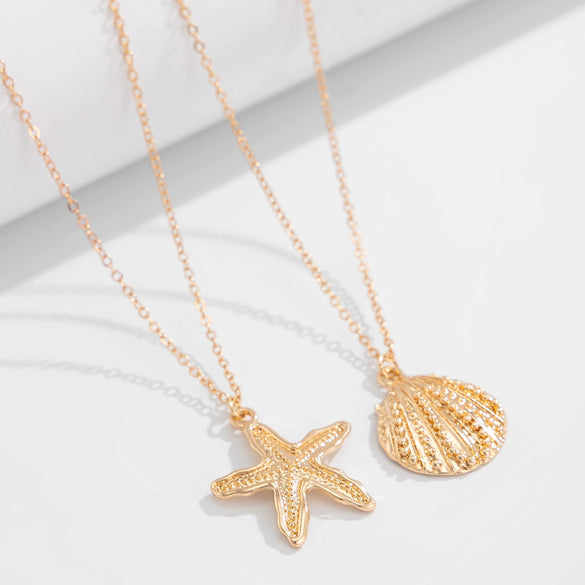 Jewelry Alloy Waist Chain Body Chain With Starfish Scallop Pendant Casual Style Metal