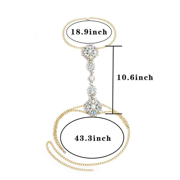 Jewelry Alloy Water Wave Chain Mixed Gem Inlay Flowers Style Women's