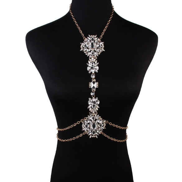 Jewelry Alloy Water Wave Chain Mixed Gem Inlay Flowers Style Women's