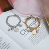 Jewelry Alloy Woven Bracelet With Shell Pattern And Rose Gold Electroplating For Women