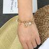 Jewelry Alloy Woven Bracelet With Shell Pattern And Rose Gold Electroplating For Women
