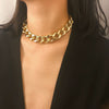 Jewelry Aluminum Cross Chain Women's Simple Punk Geometric Frosted Electroplated Necklace
