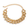 Jewelry Aluminum Cross Chain Women's Simple Punk Geometric Frosted Electroplated Necklace