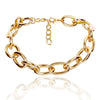 Jewelry Aluminum Cross Chain Women's Simple Punk Geometric Frosted Electroplated Necklace