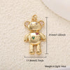 Jewelry Animal Copper Pendant Electroplated Bear Moon Mother And Son Crown