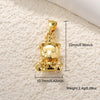 Jewelry Animal Copper Pendant Electroplated Bear Moon Mother And Son Crown