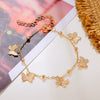 Jewelry Anklet Alloy Geometric Hollow Butterfly Pendant Handmade
