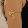 Jewelry Arm Cuff Alloy Turquoise Retro Sun Electroplating Style
