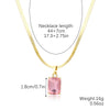 Jewelry Artificial Crystal Heart Pendant Snake Bone Chain Electroplated Simple Style