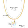 Jewelry Artificial Crystal Heart Pendant Snake Bone Chain Electroplated Simple Style