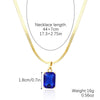 Jewelry Artificial Crystal Heart Pendant Snake Bone Chain Electroplated Simple Style