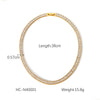 Jewelry Artificial Crystal Zircon Geometric Diamond Necklace For Women Titanium Steel