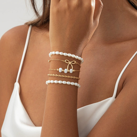 Jewelry Beaded Cross Bracelet With Star Pattern Ccb Metal Electroplated For Women