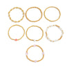 Jewelry Beaded Cross Bracelet With Star Pattern Ccb Metal Electroplated For Women