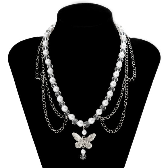 Jewelry Beaded Necklace With Fruit Pattern And Artificial Crystal Pendant Handmade For Women