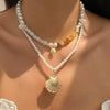 Jewelry Beaded Shell Ocean Style Baroque Imitation Pearl Handmade Necklace