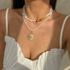 Jewelry Beaded Shell Ocean Style Baroque Imitation Pearl Handmade Necklace