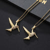 Jewelry Bird Pendant Necklace Zircon Copper Goldplated Ochain Fashion Animal Style