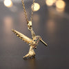 Jewelry Bird Pendant Necklace Zircon Copper Goldplated Ochain Fashion Animal Style